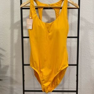 Andie Swim one-piece swimsuit Catalina in Tumeric Yellow